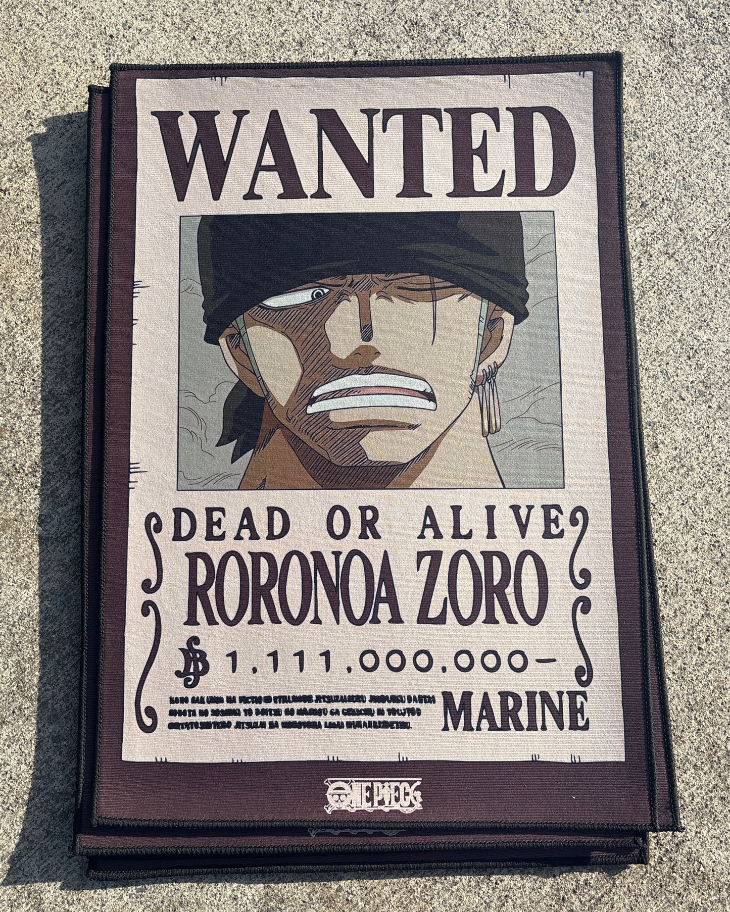 Pirate Hunter Wanted Poster Rug