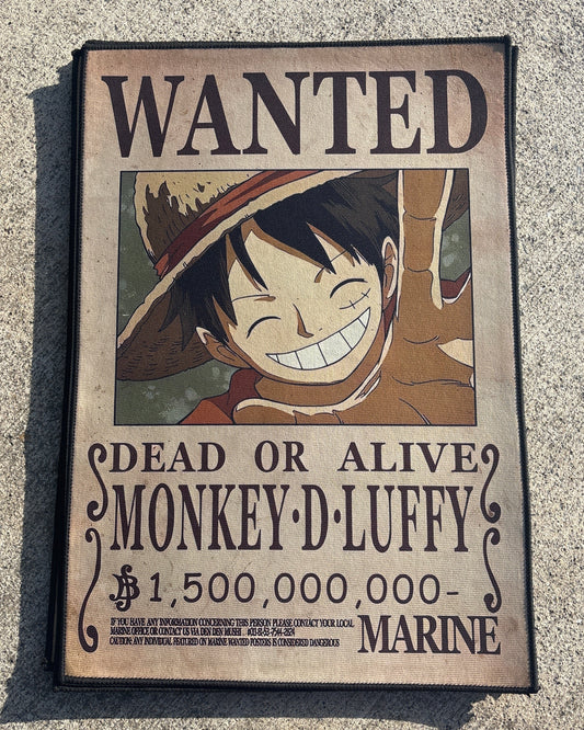 Straw Hat Wanted Poster Rug